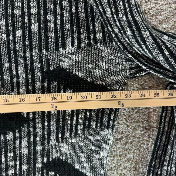 Vintage Edison Knitwear Sweater Mens Large Silver Black Pullover Made In USA VTG - Picture 11 of 13